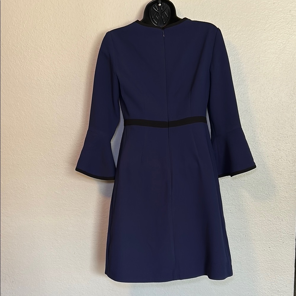 Eliza J Navy Long Sleeve Dress with Flare Cuffs - Picture 7 of 9